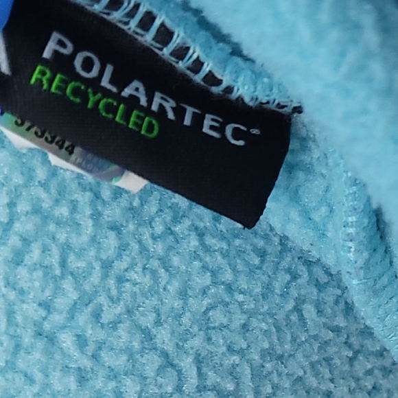 THE NORTH FACE DENALI POLARTEC FLEECE GIRL'S SIZE L(14-16) JACKET TURQUOISE/GRAY - Picture 9 of 16